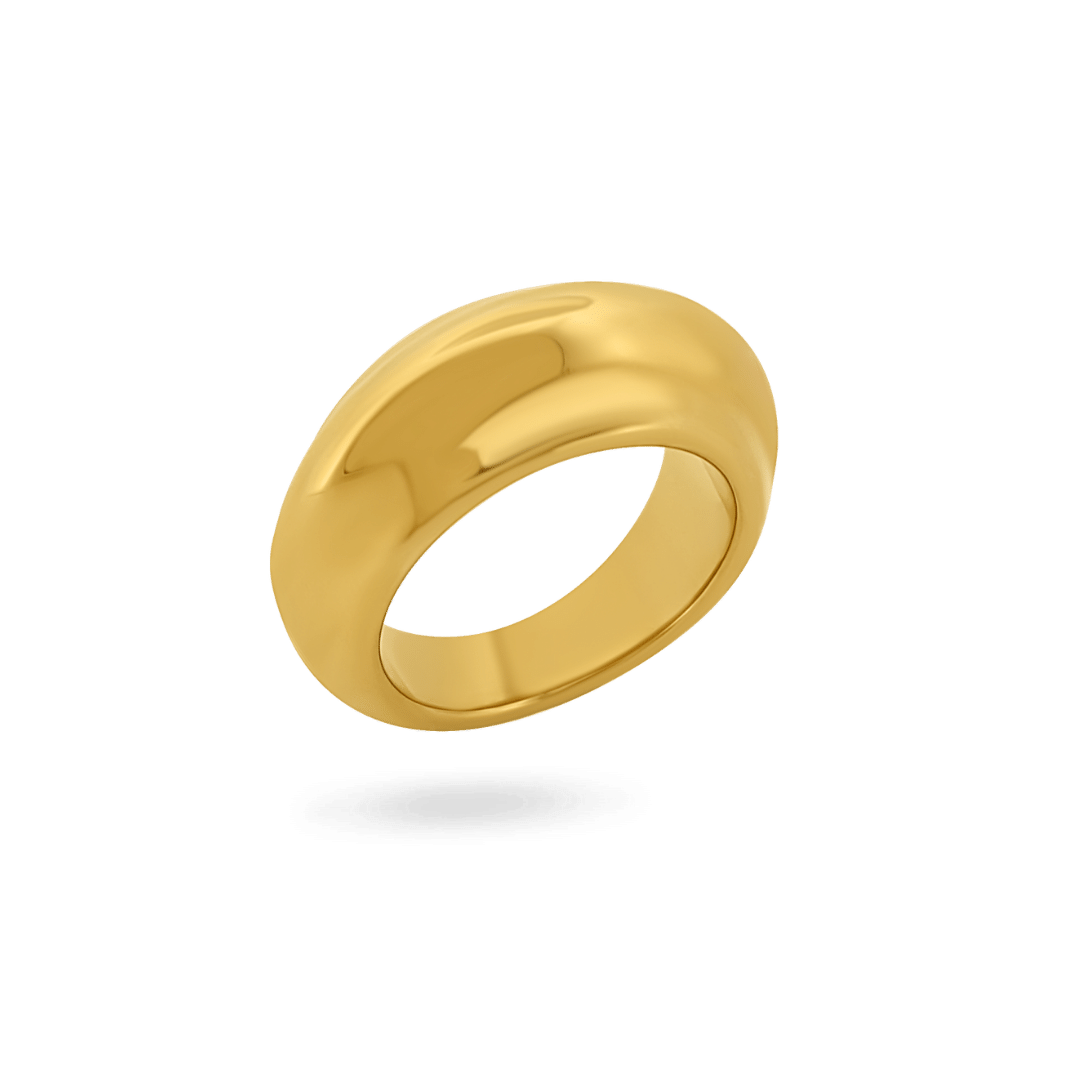 Alma Ring Rings IceLink-BL Gold PVD 6 